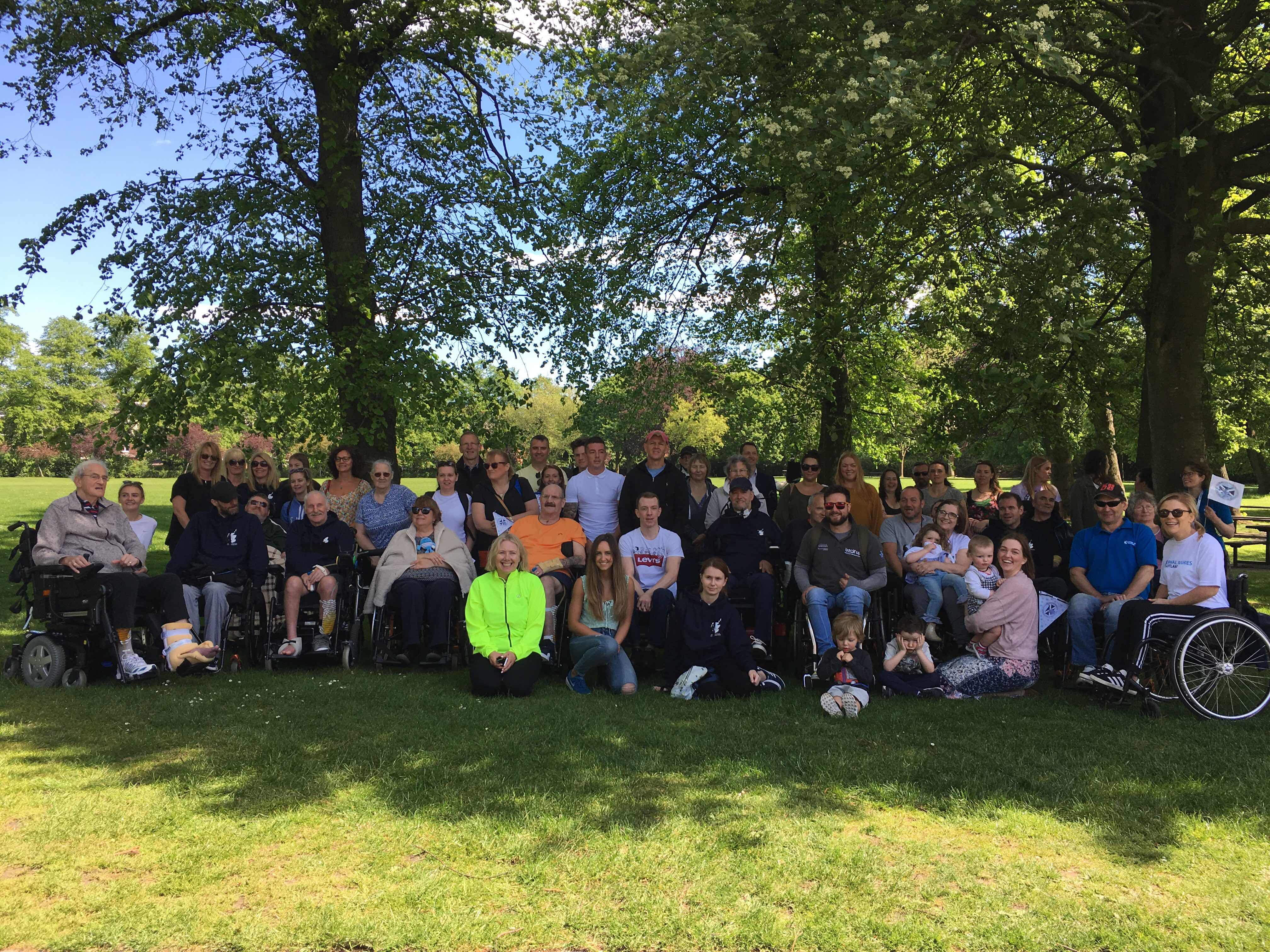 Park push group photo