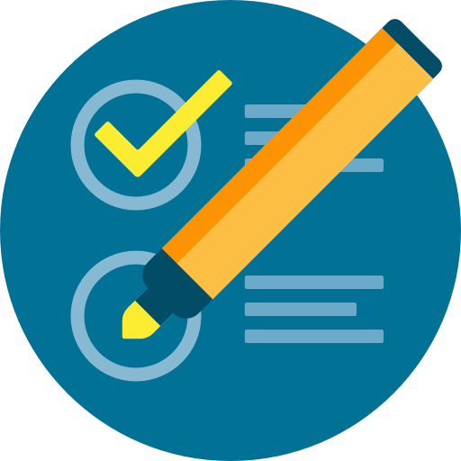 checklist with pen
