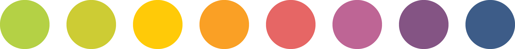 Row of coloured dots
