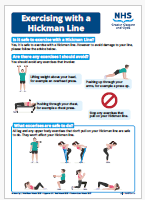 Exercising with a Hickman Line leaflet