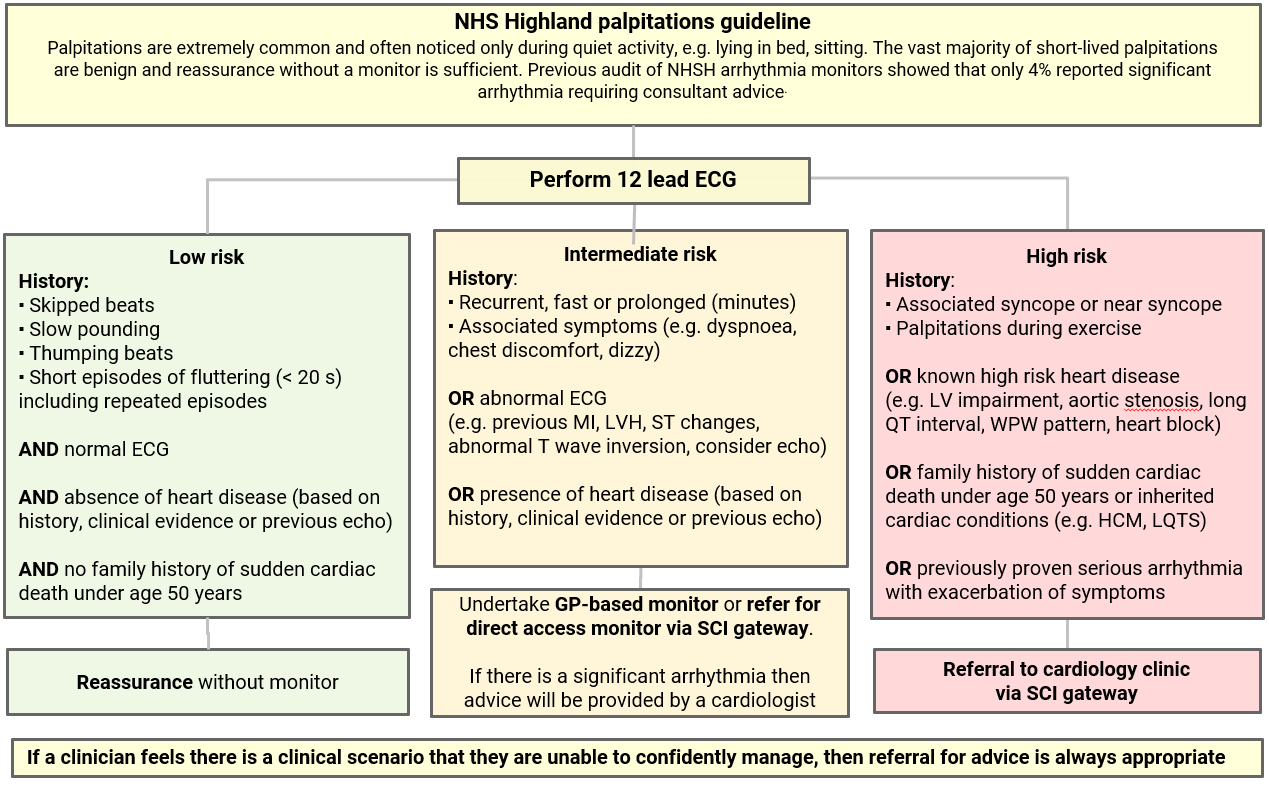 Palpitation flowchart