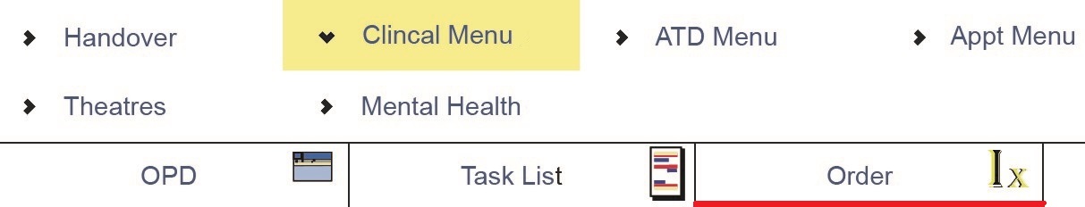 Screenshot of Order